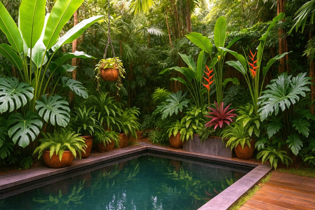 A planter pool idea — Tropical Jungle Escape