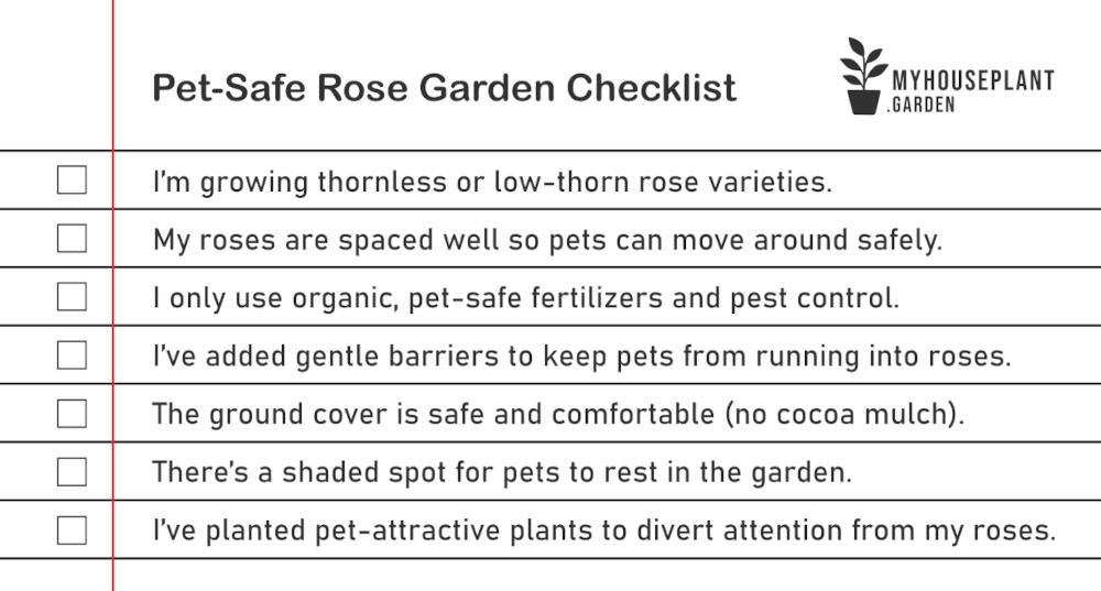 Pet-Safe Rose Garden Checklist